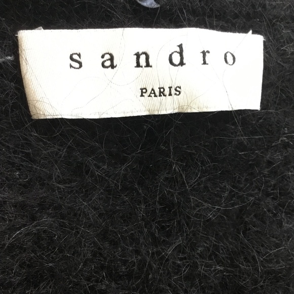 Sandro Cardigan Black Button Sweater - Picture 11 of 16